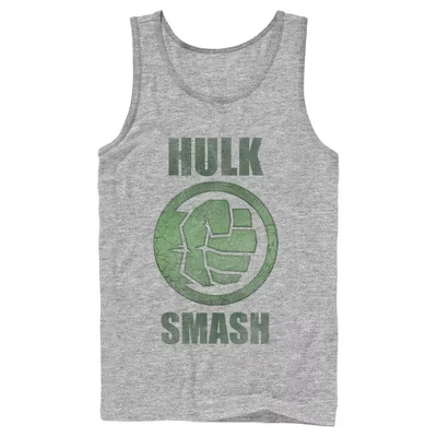 Мужская майка Marvel Hulk Smash, серый меланж