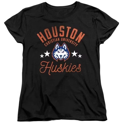Женская футболка Houston Baptist University Huskies черного цвета