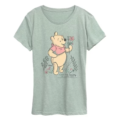 Женская футболка с коротким рукавом Find Beauty Pooh и графическим рисунком heather sea foam