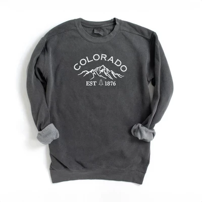 Женская одежда, толстовка с цветной графической вышивкой Colorado Mountains pepper