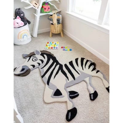 Коврик из коллекции Playtime Kids Wool Collection - Зебра свободной формы