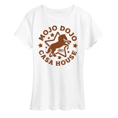 Женская футболка Mojo Dojo Casa House с коротким рукавом и рисунком, белая