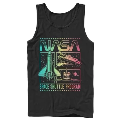 Мужская майка NASA Rainbow Panels, черная