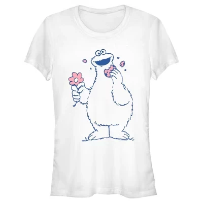 Женская футболка Sesame Street «Куки Монстр», белая