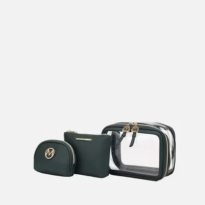 Набор косметичек MKF Collection Laura 10 шт., оливковый
