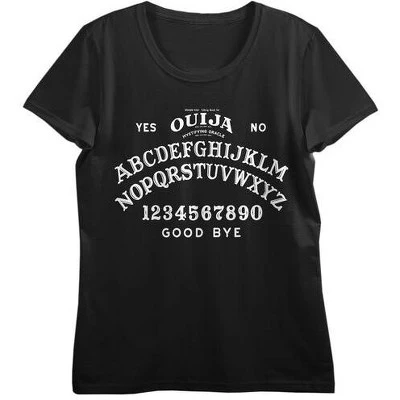 Женская футболка ouija game board, черная