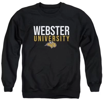 Официальная толстовка унисекс для взрослых с круглым вырезом Campus Lab Webster University Official Stacked черный