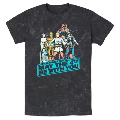 Мужская футболка с классическим постером May the Fourth черного цвета