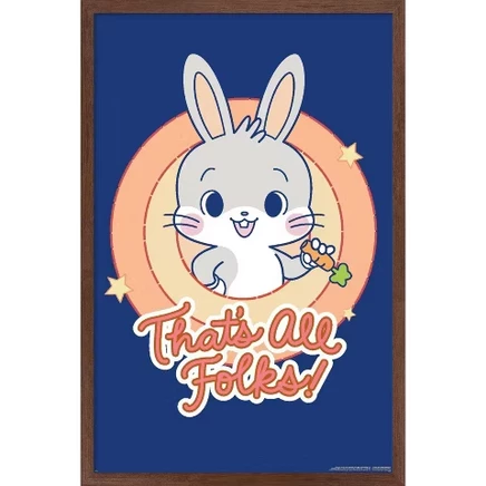 Постер в рамке Trends International Bugs Bunny, махагон