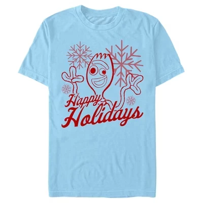 Мужская футболка Forky Happy Holidays светло-голубого цвета