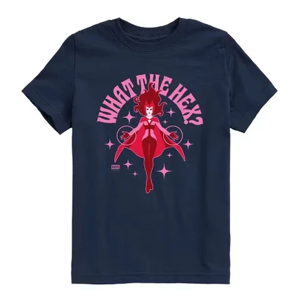 Футболка с коротким рукавом и рисунком Scarlet Witch What the Hex синего цвета