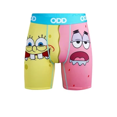 ODD SOX – Трусы–боксеры с героями мультфильмов – Лицензионное нижнее белье для ТВ, комиксов и ретро-анимации - Мужские размеры - Новая подарочная одежда Губка Боб и Патрик