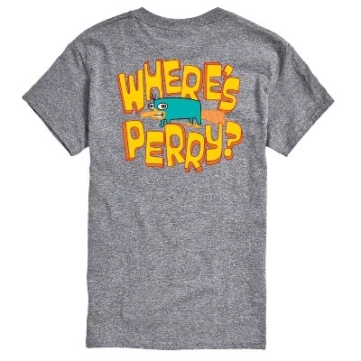 Мужская футболка Where's Perry с коротким рукавом и графическим рисунком athletic heather
