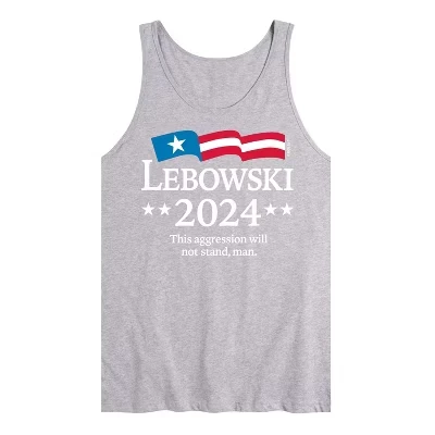 Мужская майка The Big Lebowski «Лебовски 2024», серый меланж