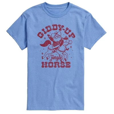 Мужская футболка Instant Message Giddy Up Horse, синяя