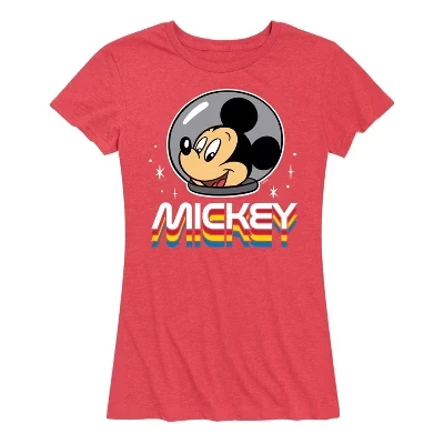 Женская футболка Disney Mickey Portrait Retro, красная