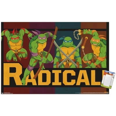 Черепашки-ниндзя-подростки-мутанты Nickelodeon - Радикальные настенные плакаты без рамы