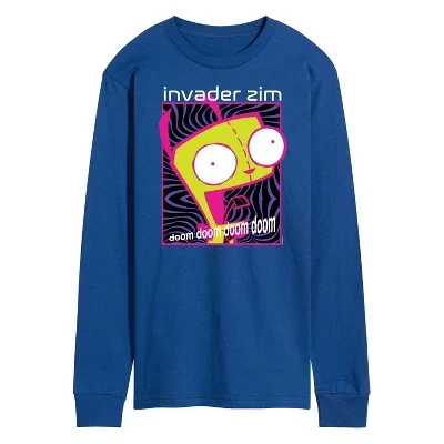 Мужской лонгслив Invader ZIM Invade the World, синий