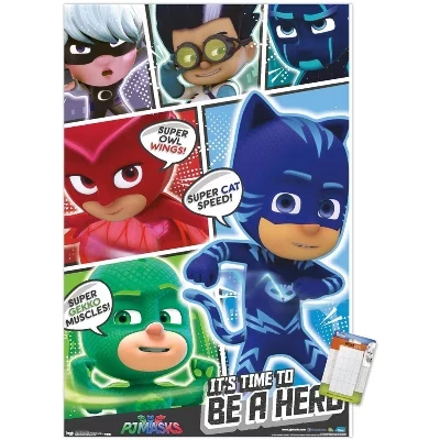 Постер PJ Masks «Силы», белый