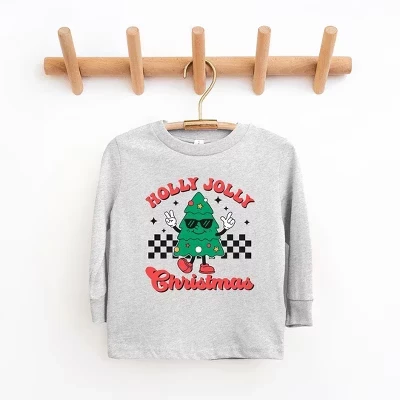 Молодежная футболка с длинным рукавом Holly Jolly Christmas Tree