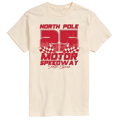 Мужская футболка с коротким рукавом North Pole Motor Speedway кремового цвета с графическим рисунком