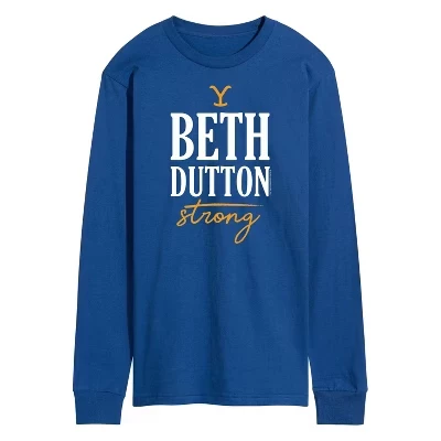 Мужской лонгслив Yellowstone Beth Dutton Strong, синий
