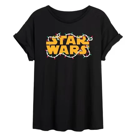 Женская оверсайз-футболка Star Wars Logo, черная