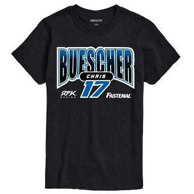Мужская футболка с коротким рукавом и графическим рисунком Chris Buescher, черная