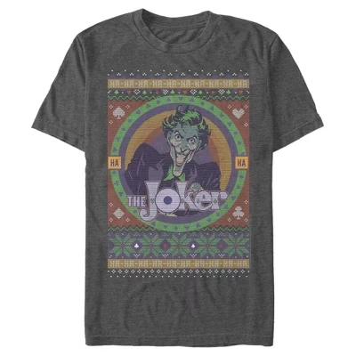 Мужская футболка Batman Ugly Christmas Joker с рисунком угольного вереска