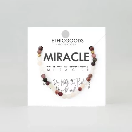 Женский браслет Ethic Goods MIRACLE из фэнси-джаспера, розовый