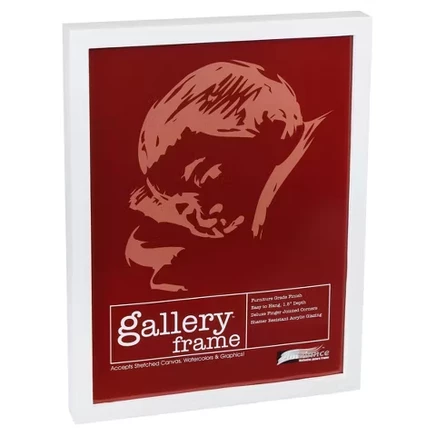 Деревянные рамы для картин Ambiance Gallery глубиной 1,5 дюйма - 4 упаковки белого дерева размером 9 × 12 дюймов с небьющимся акриловым остеклением и подложкой из МДФ, Горизонтальные или