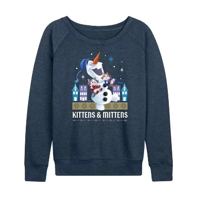 Женский лонгслив Frozen, сине-фиолетовый меланж