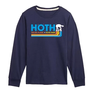 Hoth Horizontal Chest Hit Long Sleeve Graphic T-Shirt blue