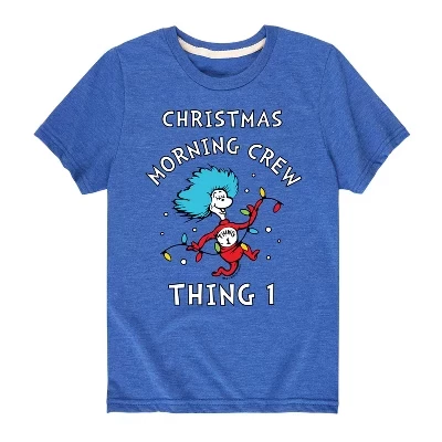 Футболка с коротким рукавом и графическим рисунком Christmas Morning Crew Thing 1