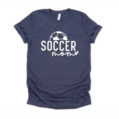 Женская футболка с коротким рукавом и рисунком Soccer Mom Ball синего цвета