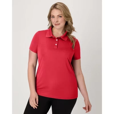 Женская поло hanes sport cool dri, красная