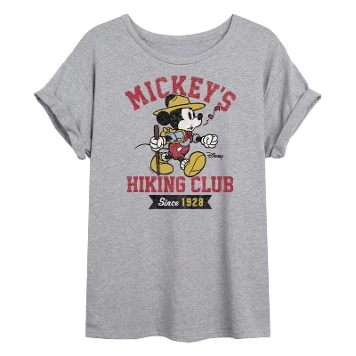 Женская футболка Disney Mickeys оверсайз с принтом, серый