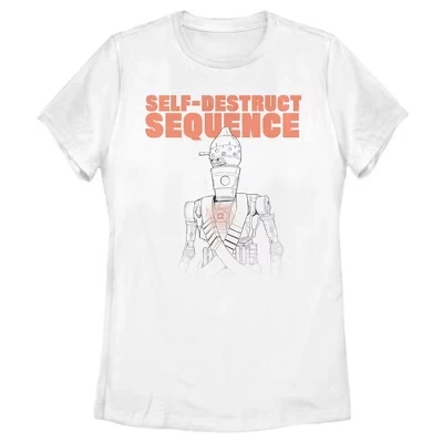Женская футболка The Mandalorian Self-Destruct Sequence IG-88, белая