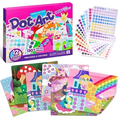 Набор для творчества Joyfy Dot Art с наклейками, принцесса