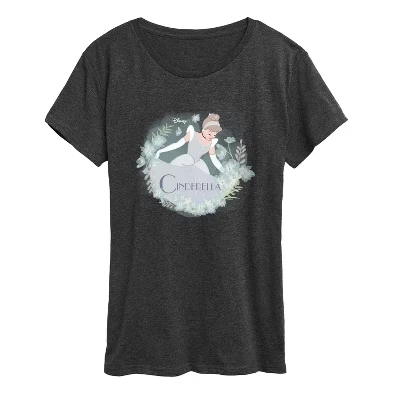 Женская футболка Cinderella Circle с коротким рукавом и графическим рисунком heather charcoal