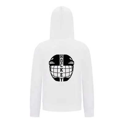 Толстовка на молнии для мальчиков из коллекции Hockey Collection – Белая толстовка с рисунком хоккейной маски