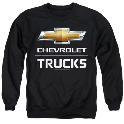 Унисекс свитшот Chevrolet с принтом Trucks, черный