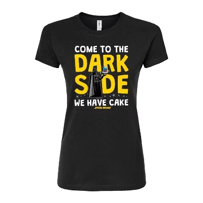 Женская футболка Star Wars Dark Side приталенная, черная
