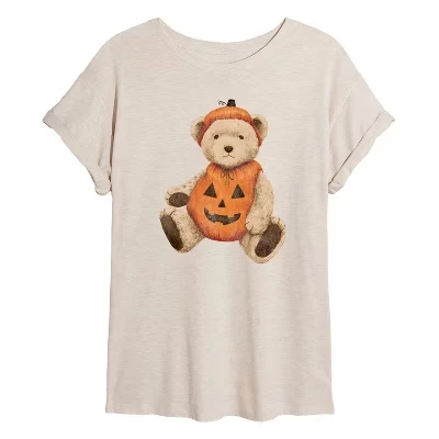 Женская футболка Instant Message Pumpkin Teddy Bear, бежевая