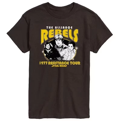 Мужская футболка Rebels Rock Tee с коротким рукавом и графическим рисунком коричневого цвета