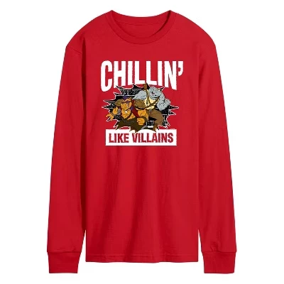 Мужской лонгслив TMNT Chillin Like Villains, красный