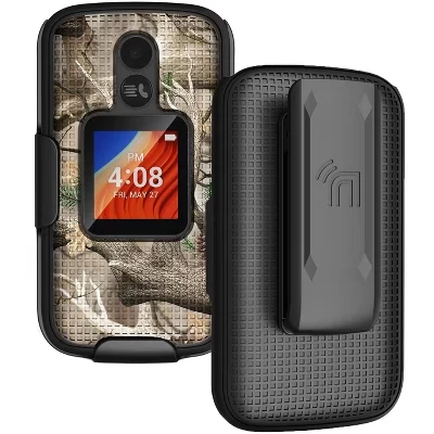Комбинированный чехол-кобура с зажимом для ремня для Alcatel TCL Flip 2 (T408DL, 4058G, 4058E) camo