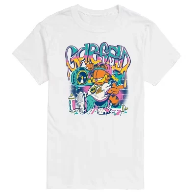 Мужская футболка Garf Graffiti с коротким рукавом и графическим рисунком, белая