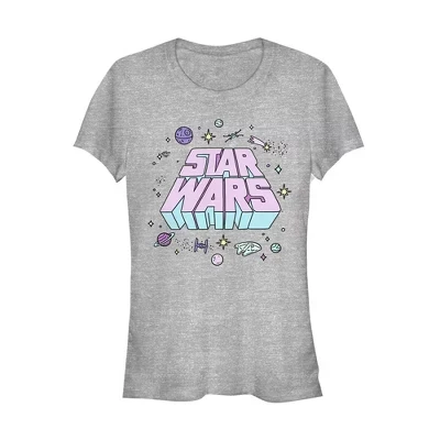 Женская футболка Star Wars Icon Logo, серый меланж