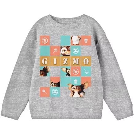 Свитшот для мальчиков Gremlins Gizmo, серый меланж